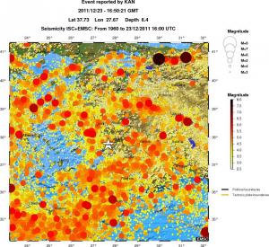 regional magnitude historical seismicity