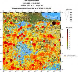 regional magnitude historical seismicity