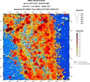 regional magnitude historical seismicity