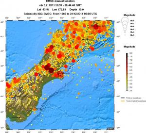 regional magnitude historical seismicity