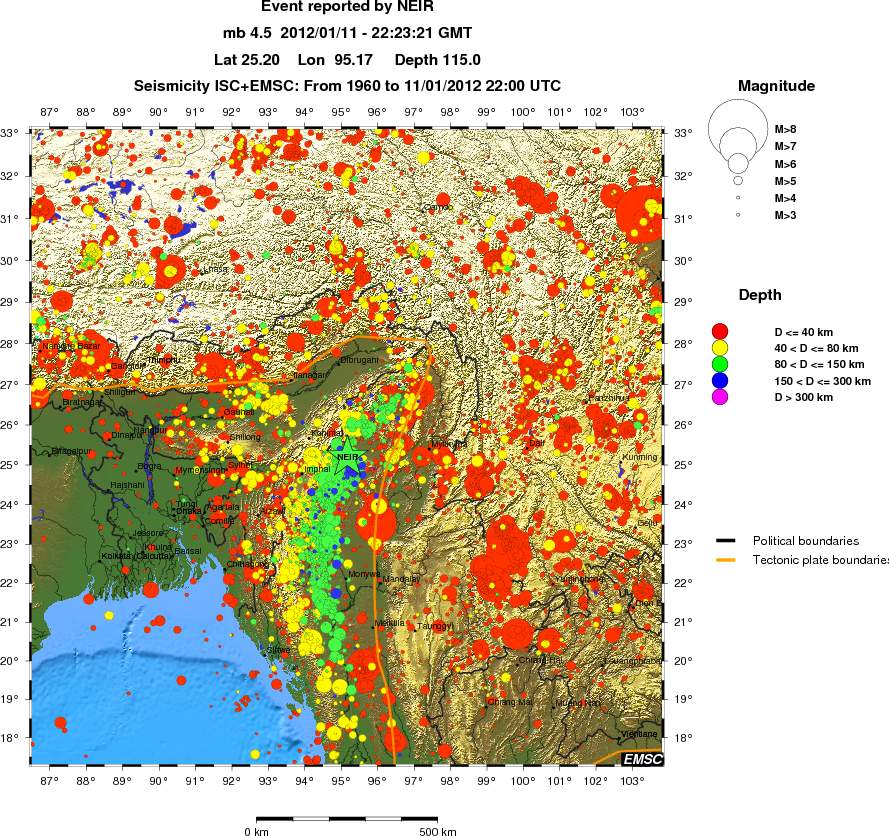 wide historical seismicity