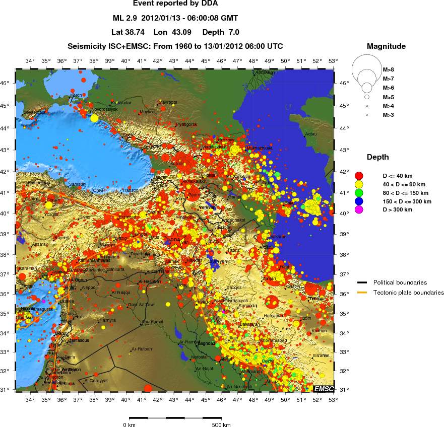 wide historical seismicity