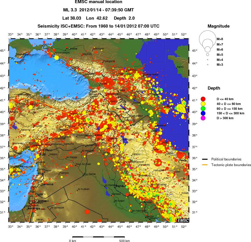 wide historical seismicity