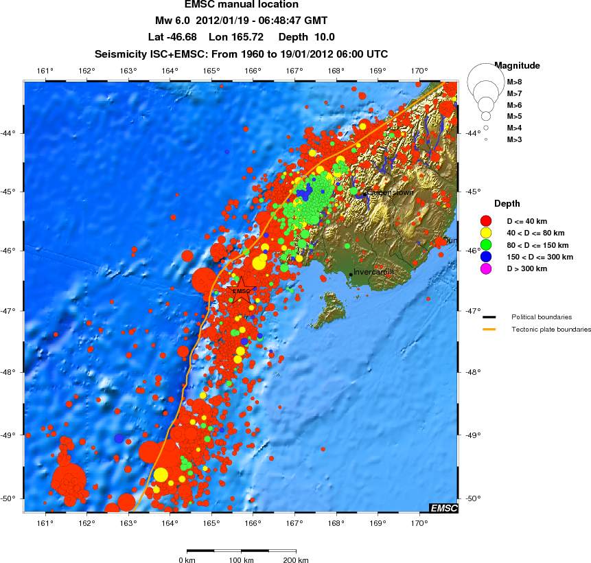 regional historical seismicity