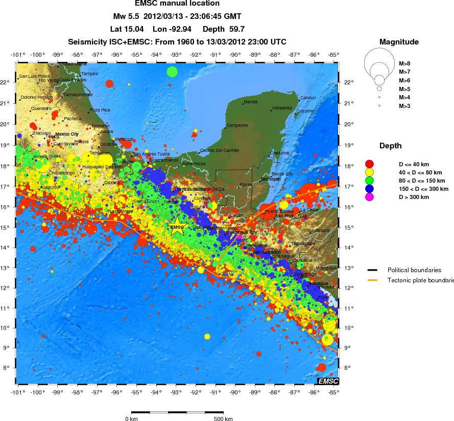 wide historical seismicity