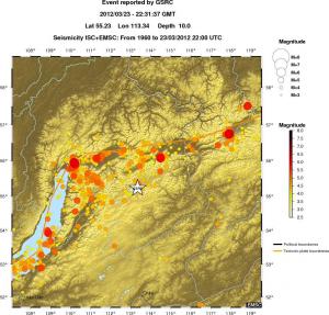 regional magnitude historical seismicity