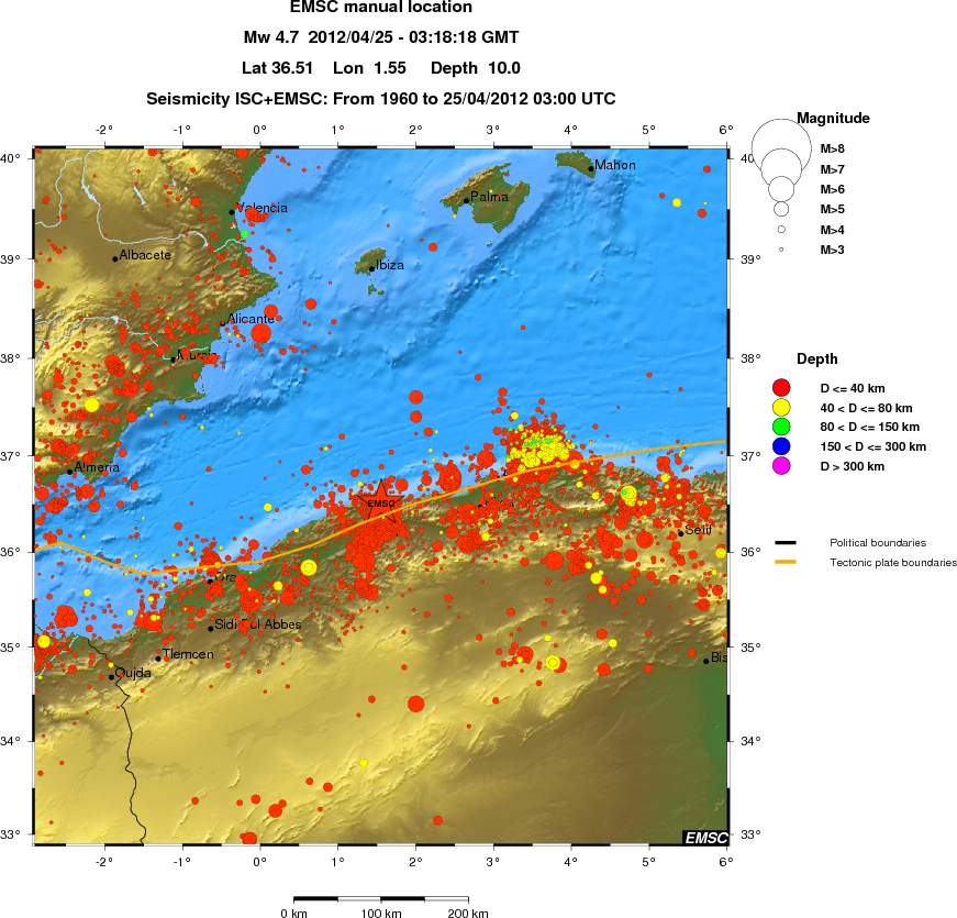 regional historical seismicity