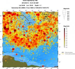regional magnitude historical seismicity