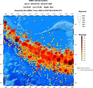 regional magnitude historical seismicity