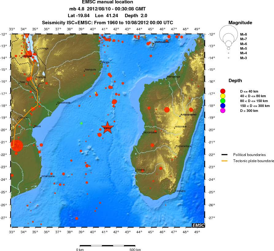 wide historical seismicity