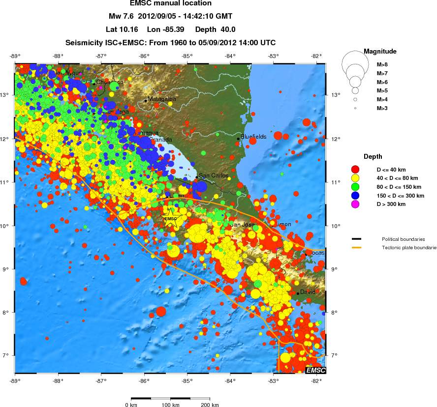 regional historical seismicity