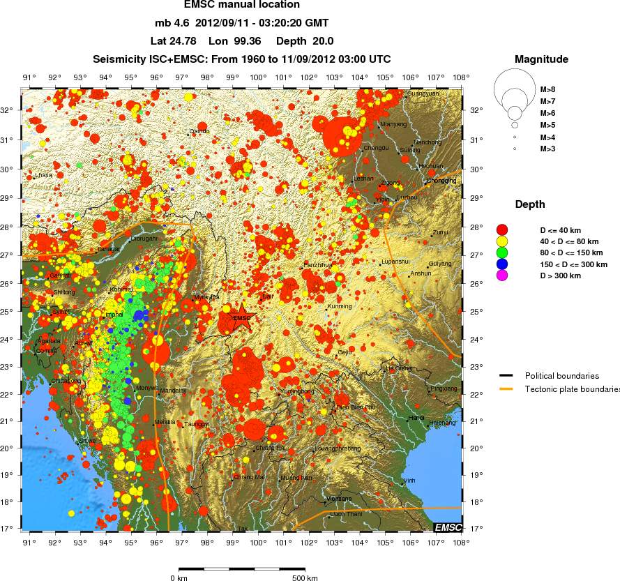 wide historical seismicity