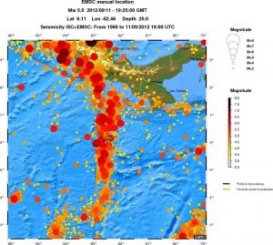 regional magnitude historical seismicity