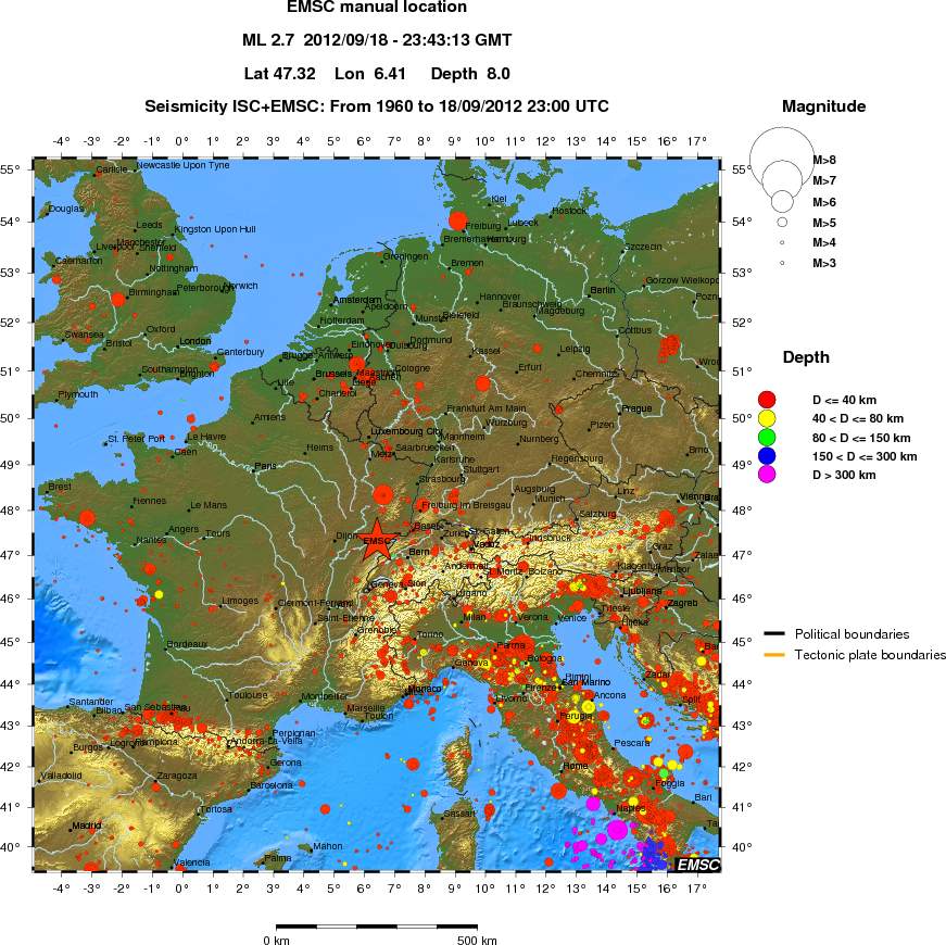 wide historical seismicity