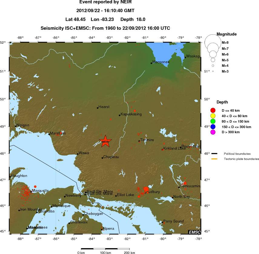 regional historical seismicity