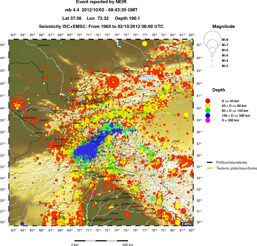 wide historical seismicity