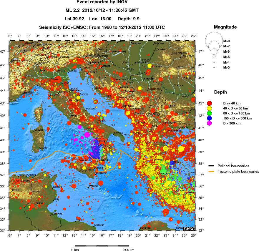 wide historical seismicity