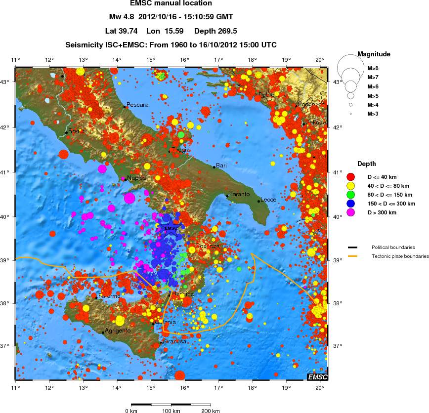 regional historical seismicity