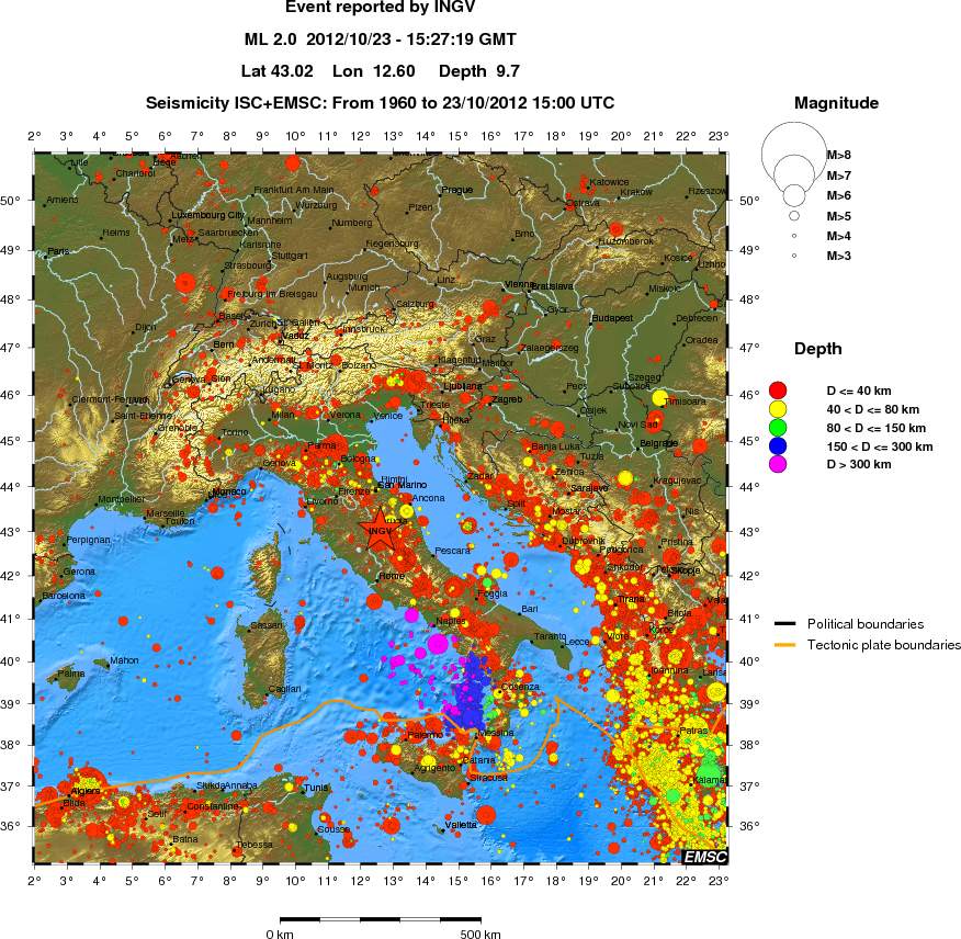 wide historical seismicity
