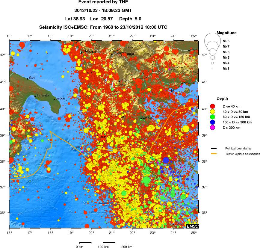regional historical seismicity