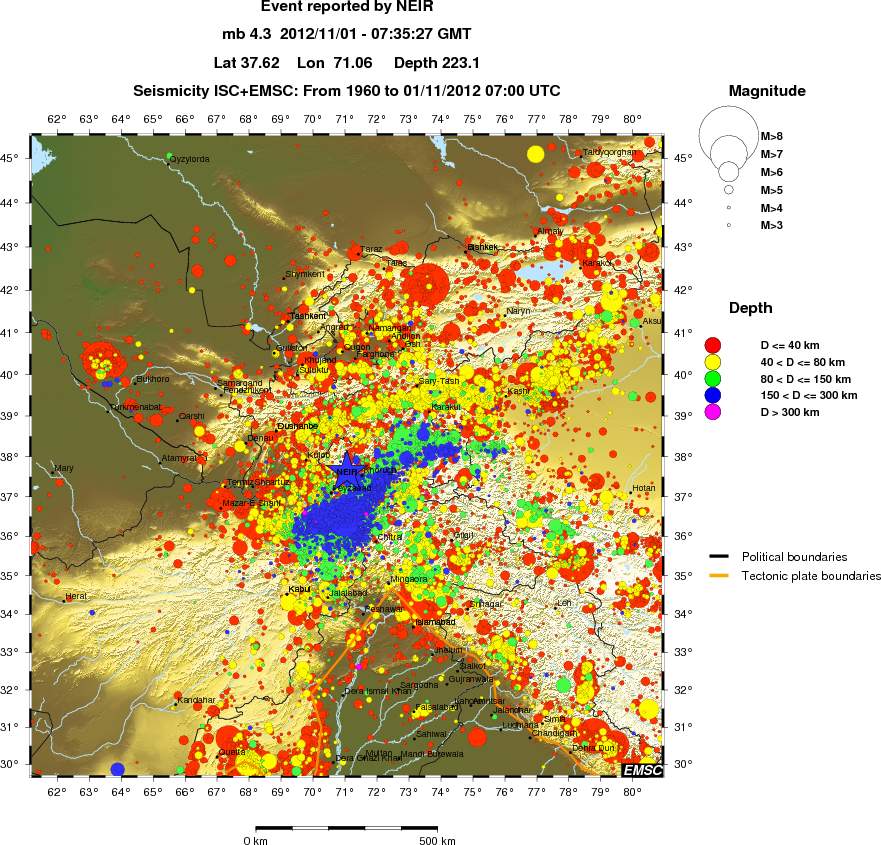 wide historical seismicity
