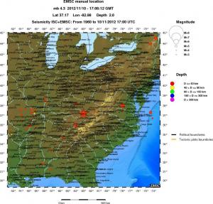 wide historical seismicity
