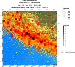 regional magnitude historical seismicity