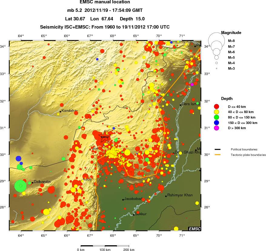 regional historical seismicity