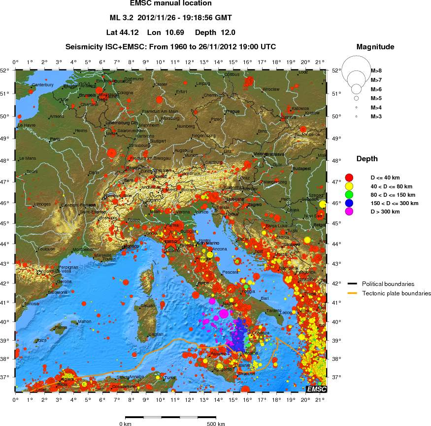 wide historical seismicity