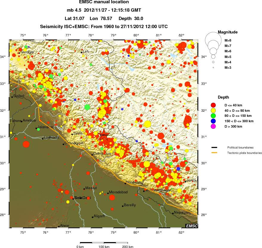 regional historical seismicity