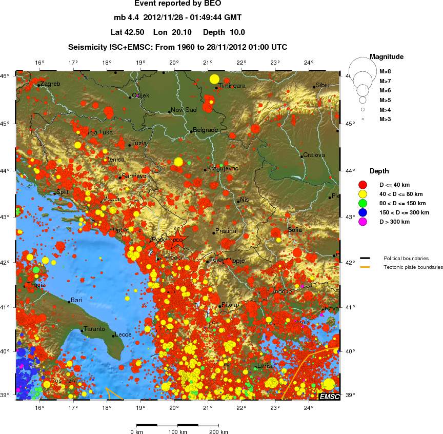 regional historical seismicity