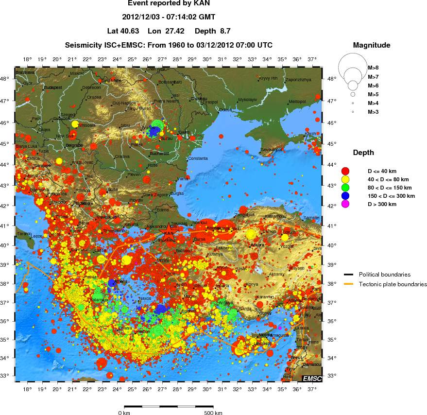 wide historical seismicity