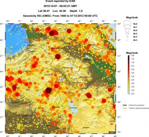 regional magnitude historical seismicity