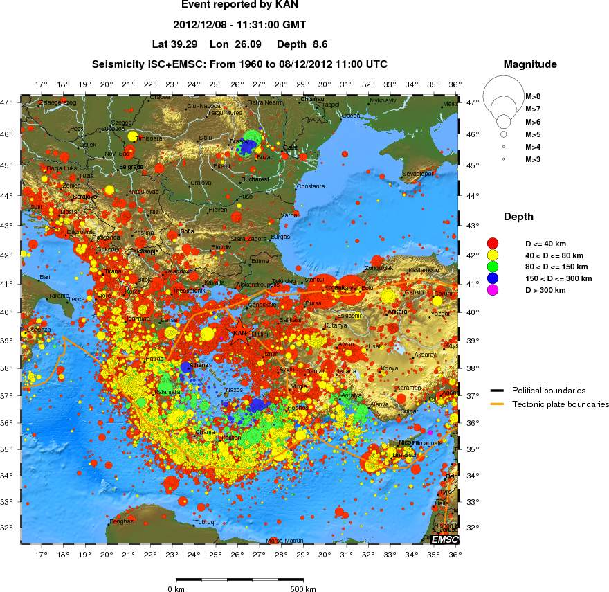 wide historical seismicity