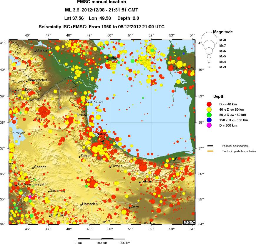 regional historical seismicity