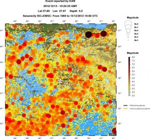 regional magnitude historical seismicity