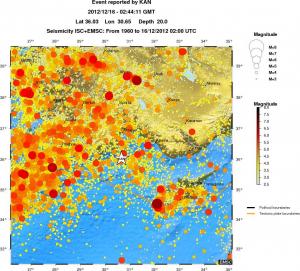regional magnitude historical seismicity