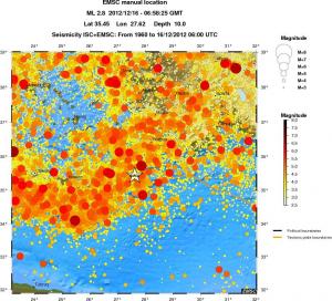 regional magnitude historical seismicity