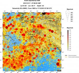 regional magnitude historical seismicity