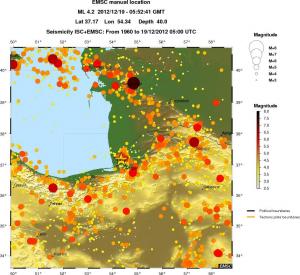 regional magnitude historical seismicity