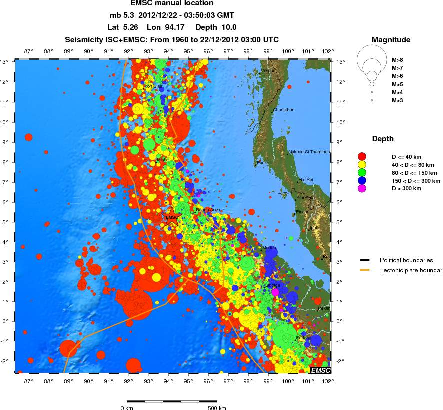 wide historical seismicity