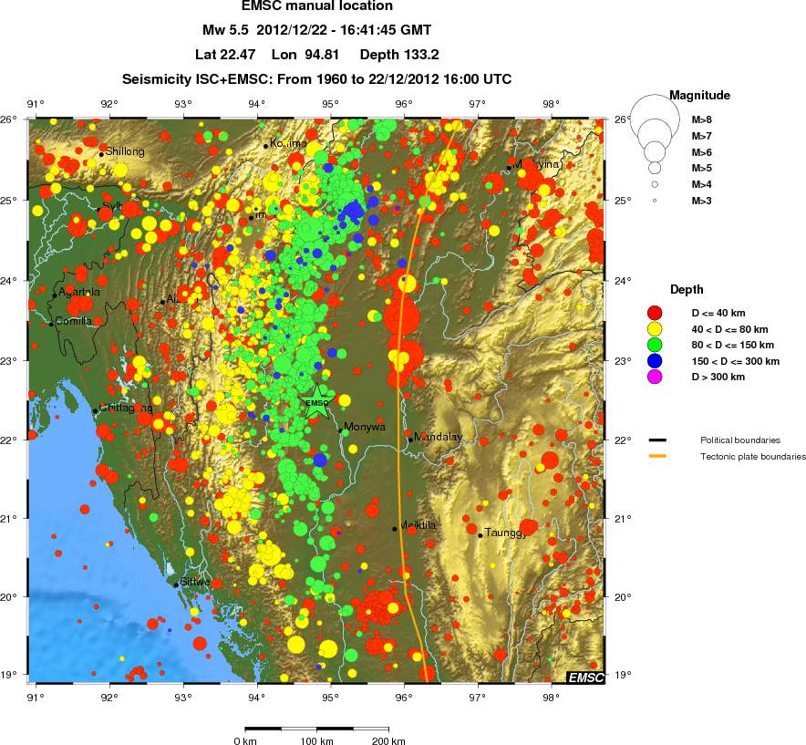 regional historical seismicity