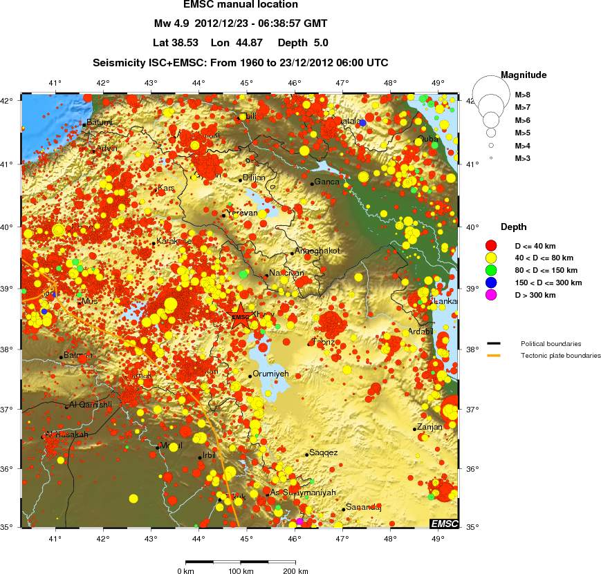 regional historical seismicity