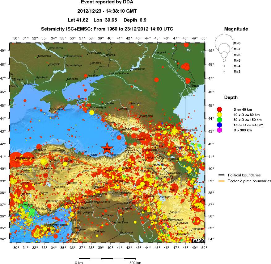 wide historical seismicity
