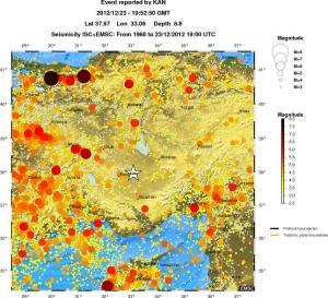 regional magnitude historical seismicity