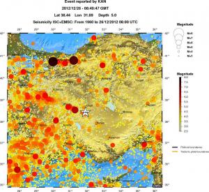 regional magnitude historical seismicity