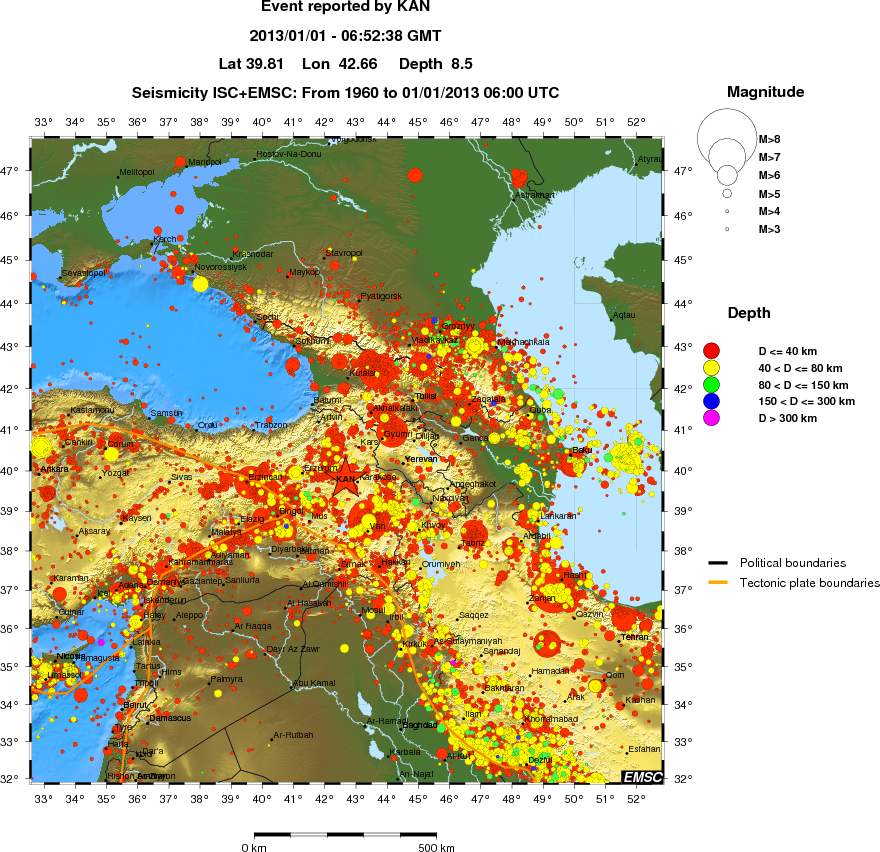 wide historical seismicity