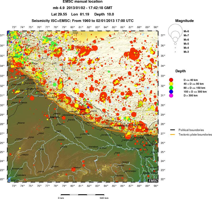 wide historical seismicity