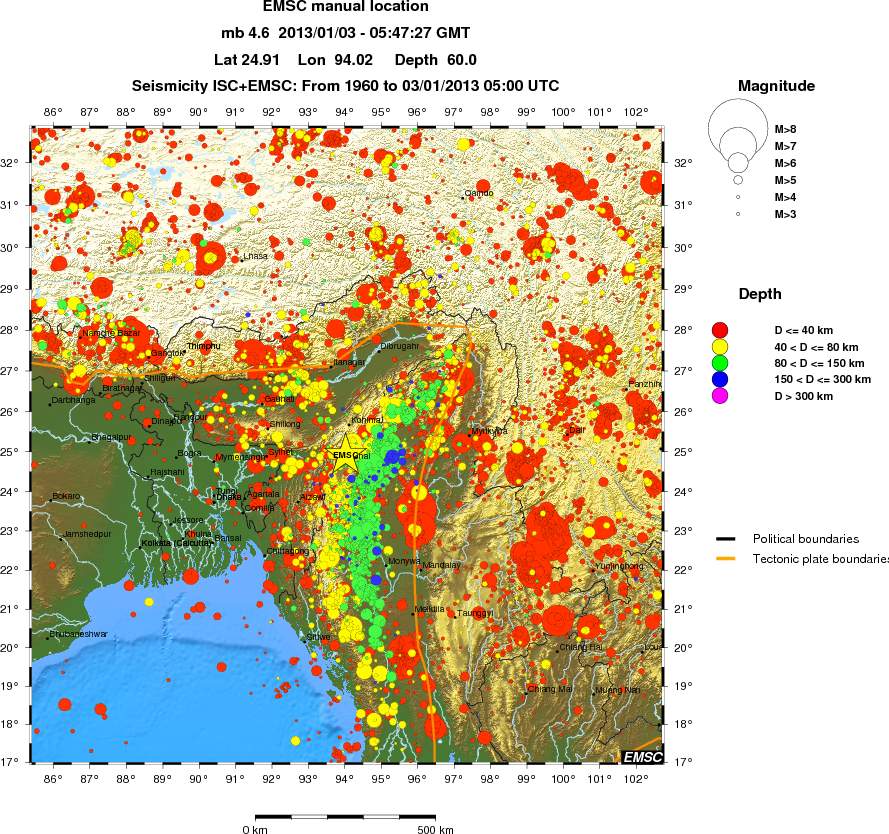 wide historical seismicity