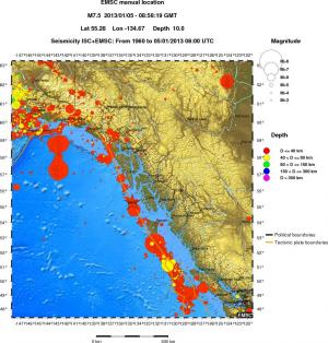 wide historical seismicity